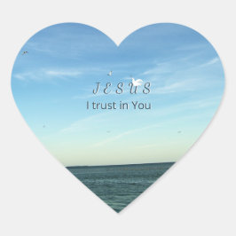 Adesivo Coração Jesus & Dove Soft Heavenly Sky Art