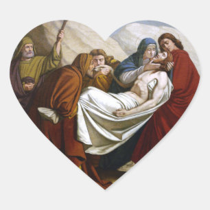 Adesivo Coração Jesus é colocado nas estações do túmulo da cru