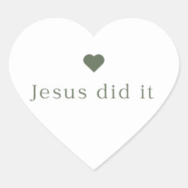 Adesivo Coração Jesus fez isso, Sticker