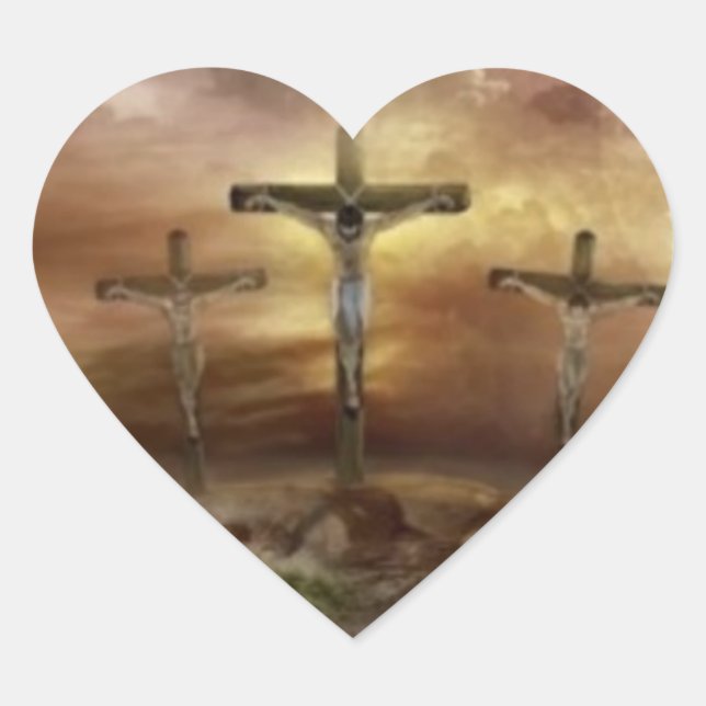 ADESIVO CORAÇÃO JESUS NA CRUZ (Frente)