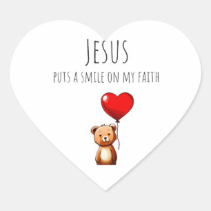 Adesivo Coração Jesus Põe Um Sorriso Em Meus Padrões De Coração De