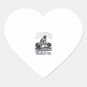 Adesivo Coração Jesus Ultimate Deadlifter Camiseta Vintage Vector