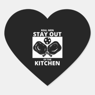 Adesivo Coração Jogador de Pickleball Men Pickleball