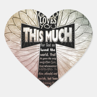 Adesivo Coração John 3:16