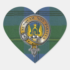 Adesivo Coração Johnstone Tartan & Crachá