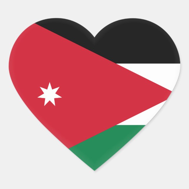 Adesivo Coração Jordan Flag (Frente)