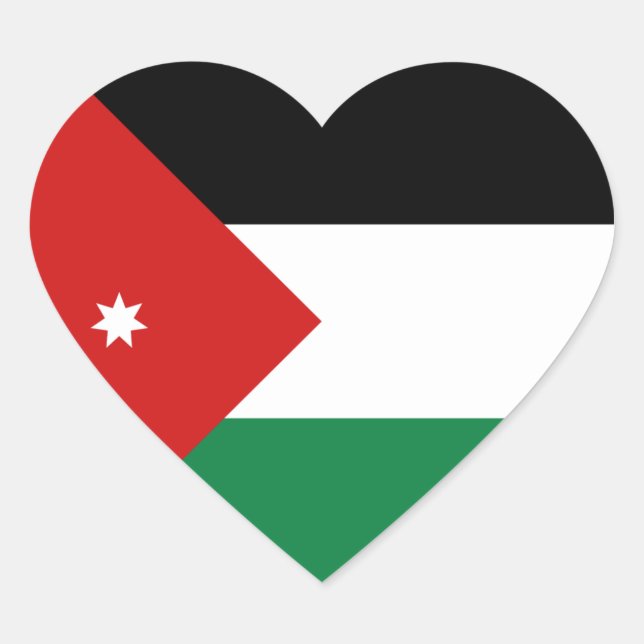 Adesivo Coração Jordan Flag Heart Sticker (Frente)