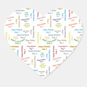 Adesivo Coração Julho, 2 Aniversário