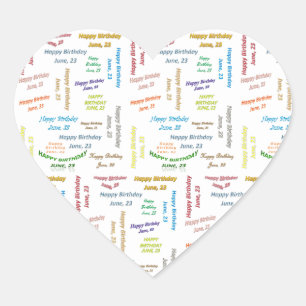 Adesivo Coração Junho, 23 Aniversário