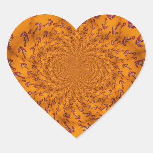 Adesivo Coração Kaleidoscope Anchor Impressão de Arte