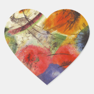 Adesivo Coração Kandinsky Black Trakes Abstrato Painting