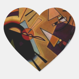 Adesivo Coração Kandinsky Black Violet