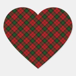 Adesivo Coração Kerr Scottish Clan Tartan Design