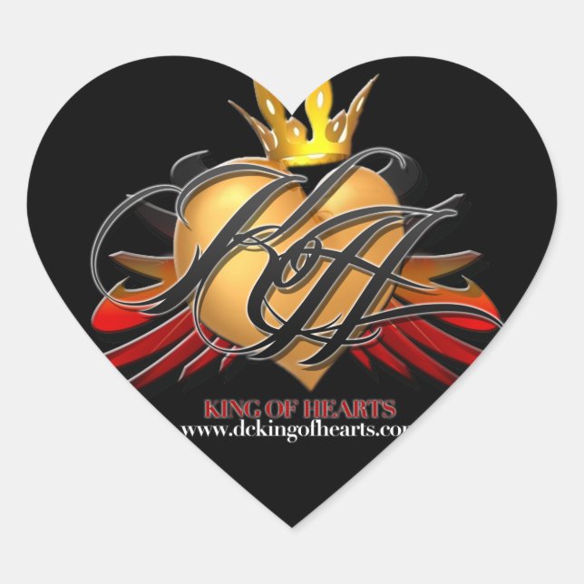 Adesivo Coração King of Heart Sticker (Frente)