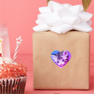 Adesivo Coração Kitten