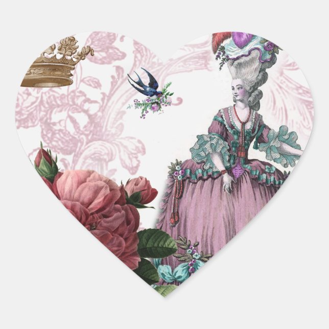 Adesivo Coração la cage aux oiseaux (gaiola de pássaros) (Frente)