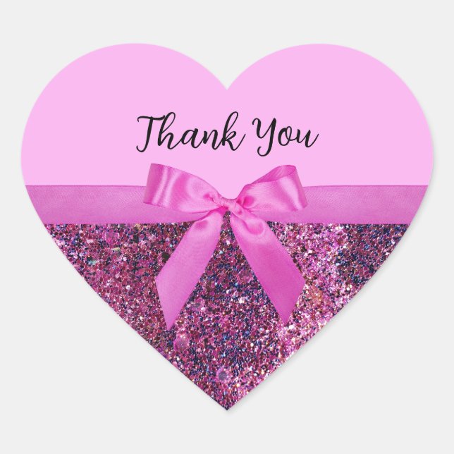 Adesivo Coração Laço Coquette & Nome em Letra Cursiva com Brilho R (Frente)