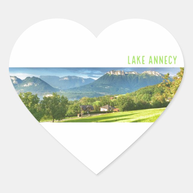 Adesivo Coração Lago Annecy Stickers (coração) (Frente)
