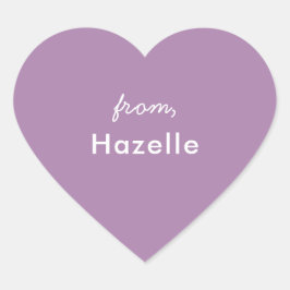 Adesivo Coração Lavanda do dia de os namorados