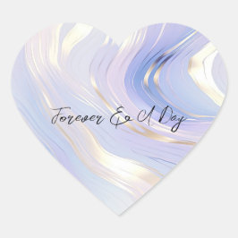 Adesivo Coração Lavanda Dourada Glam Wedding