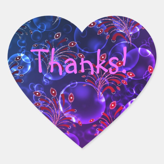 Adesivo Coração Lentes azuis, boque (Frente)