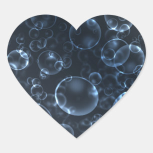 Adesivo Coração Lentes azuis, boque