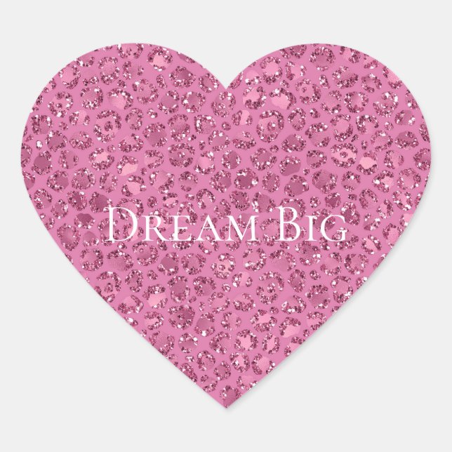 Adesivo Coração Leopardo-da-relha (Frente)