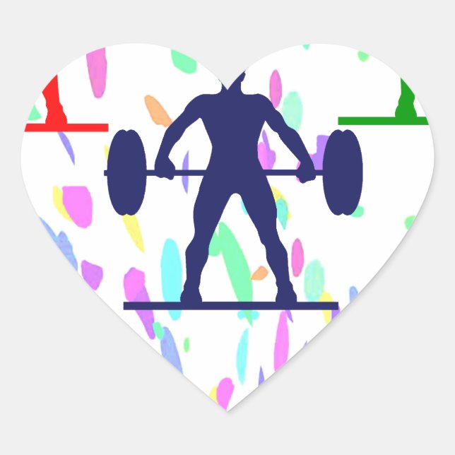 ADESIVO CORAÇÃO LEVANTAMENTO DE PESO (Frente)