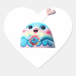 Adesivo Coração Lil Ghost Sticker - Bloom Guardian