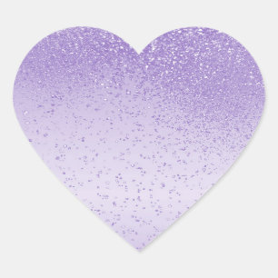 Adesivo Coração Lilás Glitter Roxo