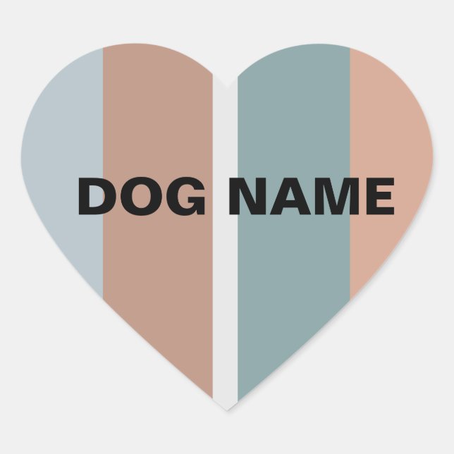 Adesivo Coração Listras de cores sem som (Frente)