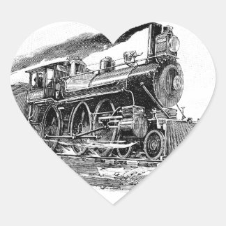 Adesivo Coração Locomotiva a Vapor