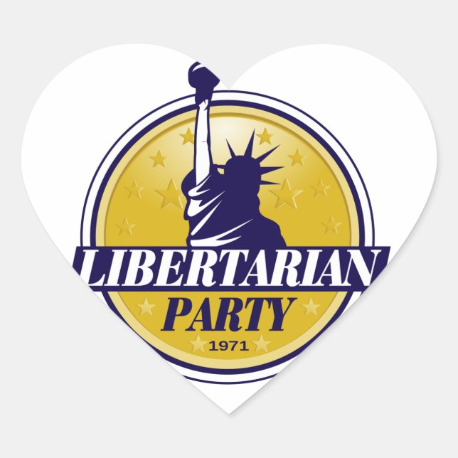 Adesivo Coração Logotipo do Partido Libertário (Frente)