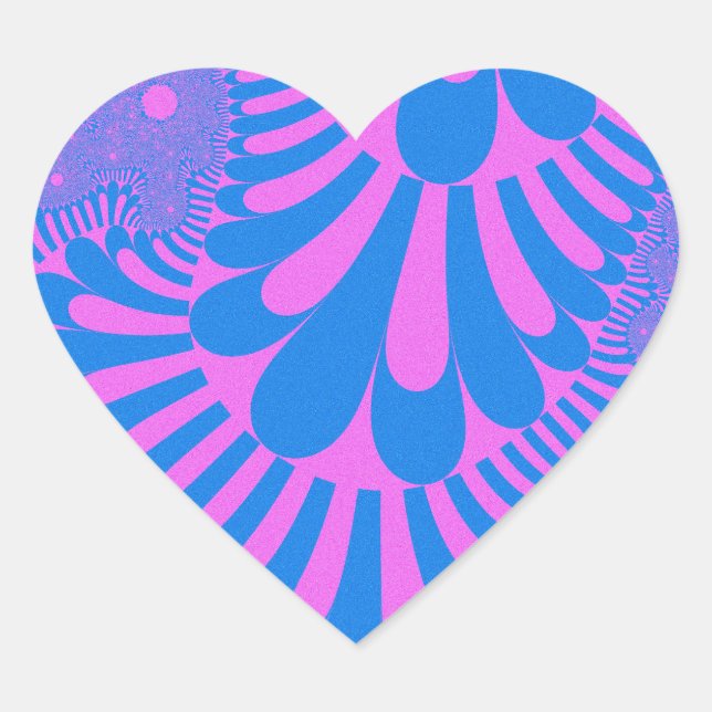 Adesivo Coração Loop de algodão doce (Frente)