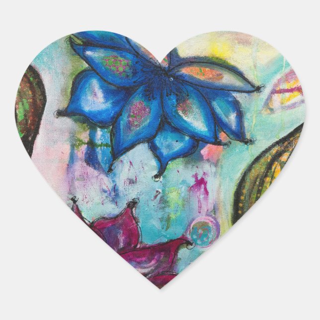 Adesivo Coração Lotus Love (Frente)