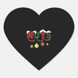 Adesivo Coração Loucos de natal Casais de natal correspondentes