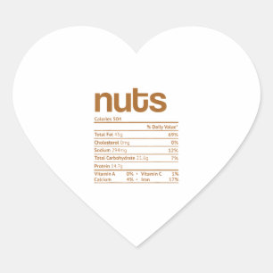 Adesivo Coração Loucos Nutrição Fala Engraçado Ação de Graças de N