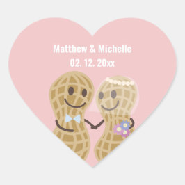 Adesivo Coração Loucos Sobre Um Outro Favor De Casamento Rosa Eleg