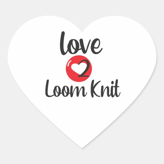 Adesivo Coração Love 2 Loom Knit (Frente)