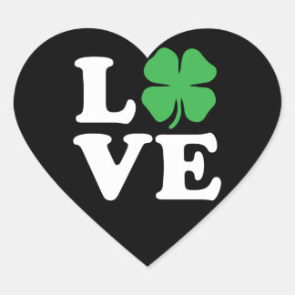 Adesivo Coração Love Clover Black