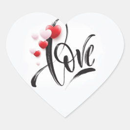 Adesivo Coração Love Dia de os namorados Sticker