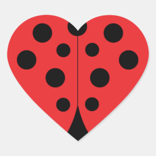 Adesivo Coração Love Ladybug Heart Sticker