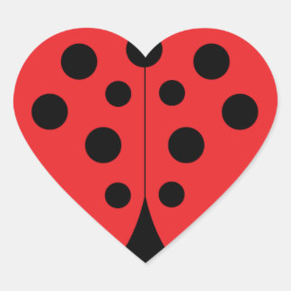 Adesivo Coração Love Ladybug Heart Sticker