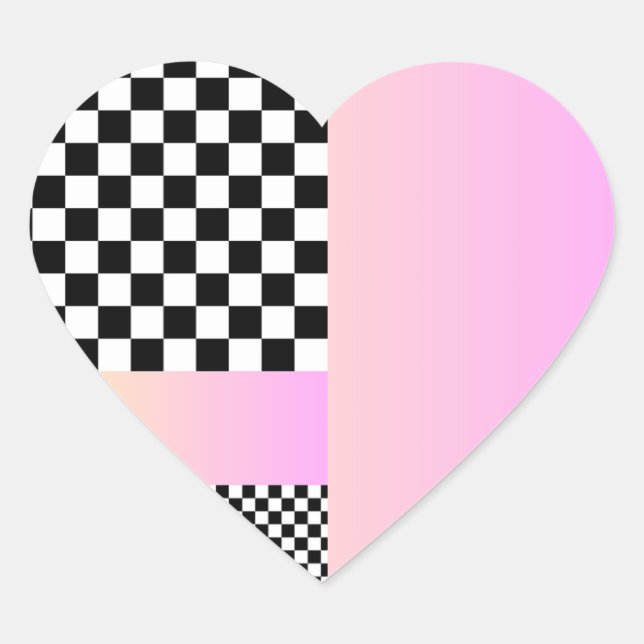 Adesivo Coração Love Racing Sticker (Frente)