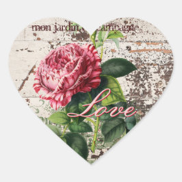 Adesivo Coração Love rosa