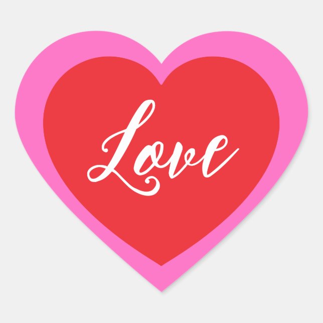 Adesivo Coração Love Sticker (Frente)