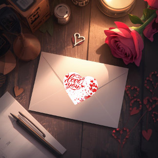 Adesivo Coração Love You Sticker