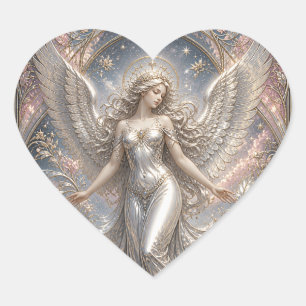 Adesivo Coração Lumina Ascendant – Retrato do Anjo Celestial