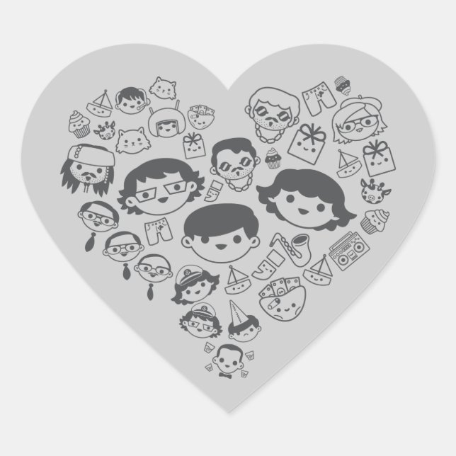 Adesivo Coração Luv (Frente)