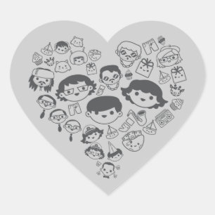 Adesivo Coração Luv